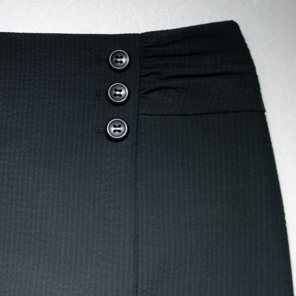 Classiques Entier Wool Blend Pencil Skirt Womens 6 Black Back Pleated Work BB04X - Picture 4 of 6